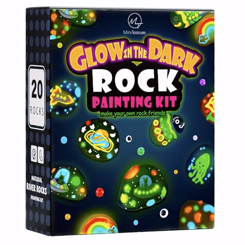  BainGesk Glow in The Dark Rock Painting Kit for Kids, Painting  Rock Crafts Set, Arts and Crafts Gifts for Ages 6-8, Creative Activities Art  Toys for 6, 7, 8, 9, 10