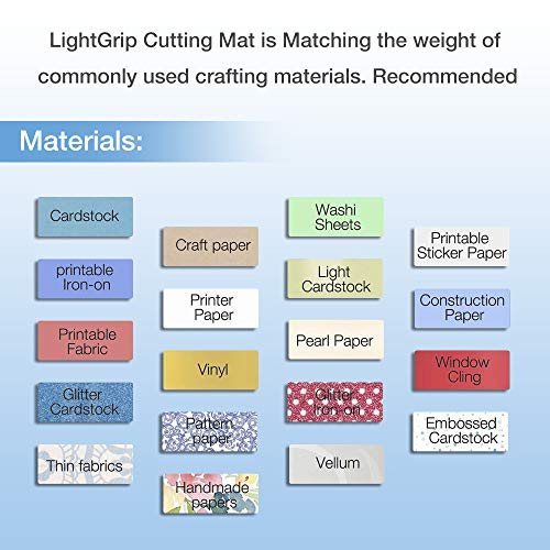 REALIKE 8.5”x12” Cutting Mat for Cricut Joy Xtra (StandardGrip, LightGrip,  StrongGrip 3 Mats), Variety Adhesive Cutting mats for Cricut Joy Xtra