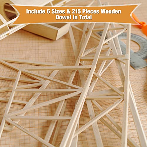 Oungy 100Pack Balsa Wood Sticks 12x3/8x3/8 inch Unfinished Thin Wood Strips Square Wood Dowel Rods Wooden Sticks for Craft Projects Making DIY