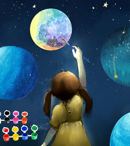  MDCGFOD Paint Your Own Moon Lamp Kit Arts and Crafts