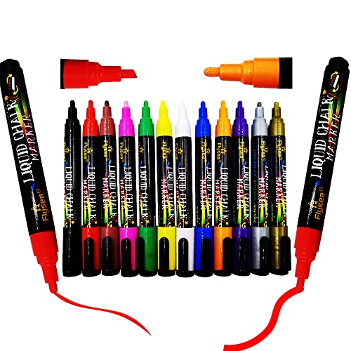  SILENART Chalk Markers Fine Tipe 1mm - 8 Pack - Dry & Wet  Erase Marker Pens - Chalkboad Markers for Kids, Liquid Chalk Markers  Erasbale, Window Markers for Car Glass