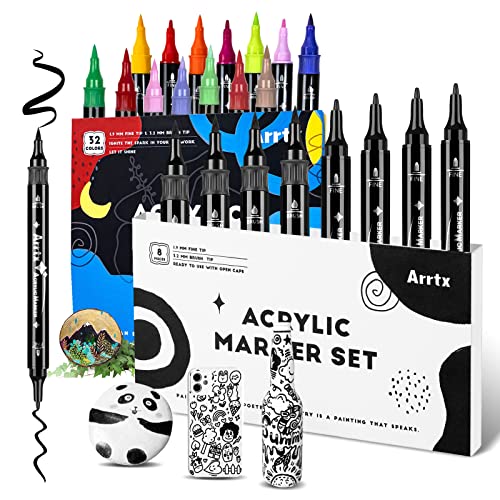 Bundle of Parblo PR-01 Two-Finger Glove with Arrtx Acrylic Paint Pens, 24  Colors Brush Tip and Fine Tip (Dual Tip) Paint Markers for Rock Painting,  Water Based Acrylic Painting Supplies - Yahoo
