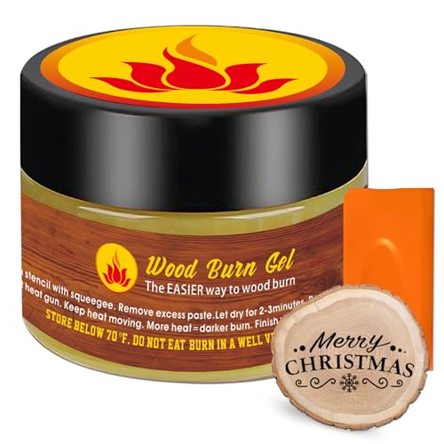 Flame Paste for Wood Burning - Clear - DIY Arts and Crafts Wood Burning Gel for Home or Office - Extra Strength Burn Paste Made in USA - 4 oz Jar 