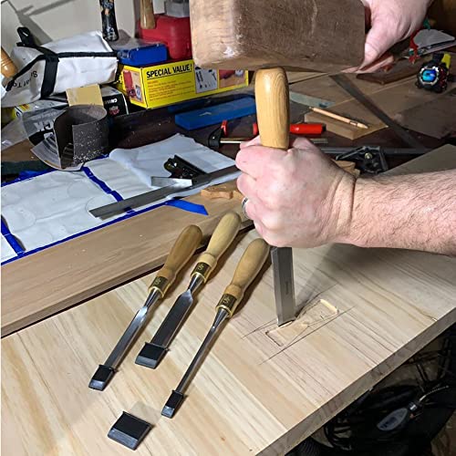 Schaaf Wood Carving Tools 15oz Small Wooden Mallet | Wood Tools Woodworking  | Wood Hammer | Comfortable Handle Reduces Hand Fatigue | Urethane Reducer
