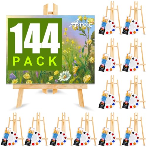 VISWIN 148 Pcs Super Deluxe Painting Kit with Tabletop & Field Easel, 96 Oil, Watercolor & Acrylic Paint Set, Canvas, Paintbrush, Palette, Professiona
