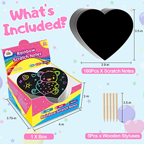 MDCGFOD Rainbow Scratch Paper for Kids, Scratch Art Crafts Supplies for 3 4  5 6 7 8 Year Old Girls Boys Magic Drawing Set for Birthday Gift Party