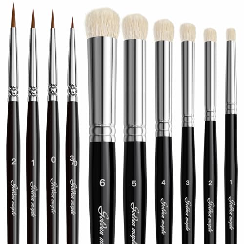  Sdanart Drybrush Set Hobby Drybrush Paint Brush,Detail Paint  Brush Set,3 pcs Professional Art and Advanced Acrylic Paint Brushes for  Tabletop&Wargames Miniature Watercolor Oil Painting,Model