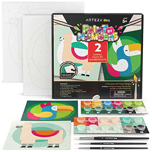 Arteza Kids Painting & Drawing Kit 75-Piece Artist Bundle 18 Mini Colored Pencils 16 Watercolor Cakes 14 Oil Pastels & 14 Crayons Art Supplie