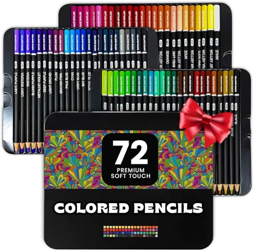 cyper top 80-color Colored Pencils for Adults Coloring Books, Soft Core  Color Pencils Set for Adults, Kids Beginners, Artist, Professional Drawing  Pencils Art Supplies for Blending, Sketching