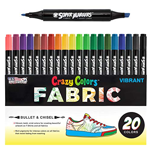 Zenacolor 40 Fabric Markers Pens Set - Non Toxic, Indelible and Permanent  Fabric Paint - Fine Point Tip Textile Marker Pen