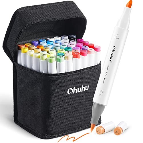 Ohuhu Alcohol Brush Markers 168-color Art Marker Set Double Tipped Alc –  WoodArtSupply