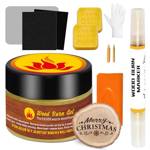 Wood Burn Paste, Log Burning Paste for Wood, 4 oz Wood Burn Gel with  Spatula for Crafts, Painting and DIY Art, Create Beautiful Art in Minutes
