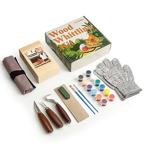 Frephy Wood Carving Kit for Beginners Whittling Kit for Beginners Wood  Whittling Kit with Basswood Wood Blocks 23Pcs Wood Carving Tools Gift Set  DIY