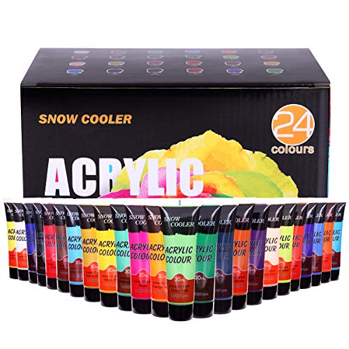 Hippie Crafter Craft Paint Acrylic Premium Acrylic Paint Set 20 Colors Paint Acrylic | Canvas Paint Ceramic Outdoor Wood Clay Glass Rock Painting 2oz