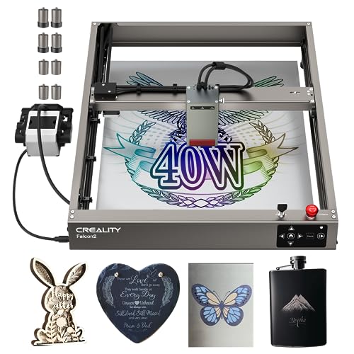  Creality Laser Engraver 40W Output, 240W High Power Falcon2  Laser Engraving Machine, DIY Laser Cutter and Engraver Machine for Metal  and Wood, Paper, Acrylic, Glass, Leather