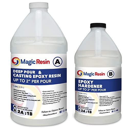 Alumilite Amazing Deep Pour Epoxy [1 gal A + 0.5 gal B(1.5 gallon) 2 Part  Kit - Pen Kit Mall