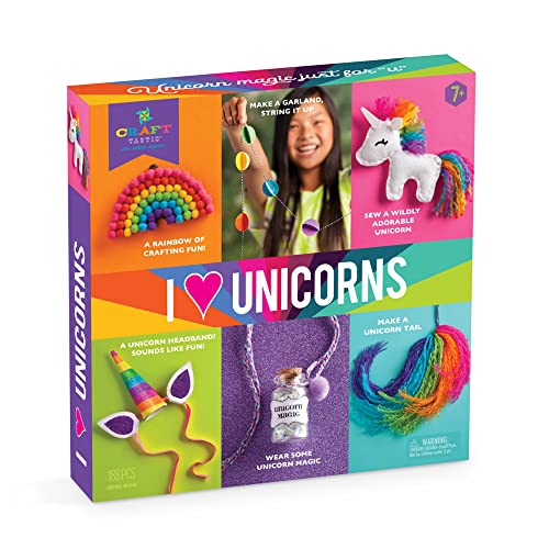 Highlights for Children Ribbons and Unicorn Craft Kit for Kids, 3 Crafts in  1, Create a Unicorn Wand, Ribbon Hoop, and Hair Comb, Includes Reusable