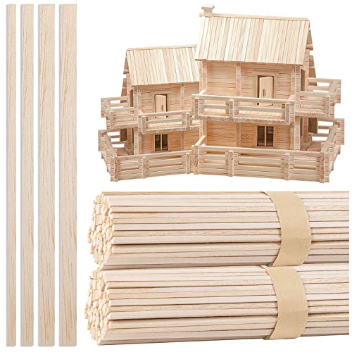  MUXGOA Balsa Wood Sticks,100 Pcs 1/4 × 6 inch Balsa