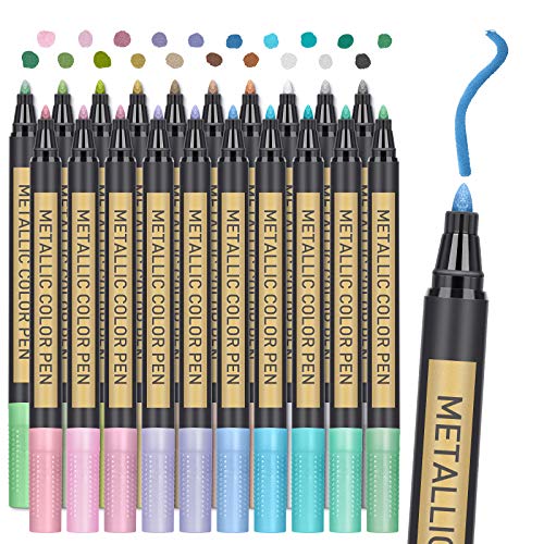 REALIKE Metallic Pens for Cricut Maker 3/Maker/Explore 3/Air 2/Air,  Multicolor Marker Pens Set of 12 Pack Drawing Coloring Pens Compatible with  Cricut