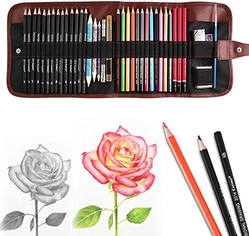 YBLANDEG Sketching and Drawing Colored Pencils Set 96-Pieces,Art Supplies  Painting Graphite Professional Art Pencils Kit,Gifts for Teens & Adults