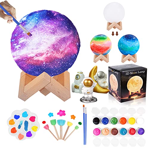 Paint Your Own Rocket Lamp Craft Kit, Arts & Crafts Kit for Kids Ages 4-8 8-12, DIY Rocket Crafts Activities, Boys Girls Toddlers Ideal Birthday