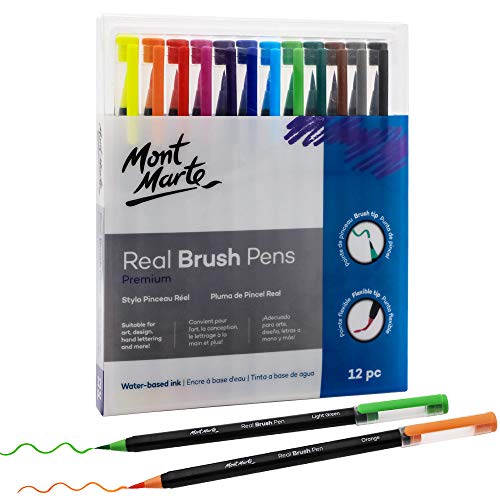 MONT MARTE Dual Tip Acrylic Paint Pens Signature 12pc, Vibrant And Opaque  Acrylic Based Ink, DIY, Design, Decorate and Draw On Canvas, Glass, Ceramic