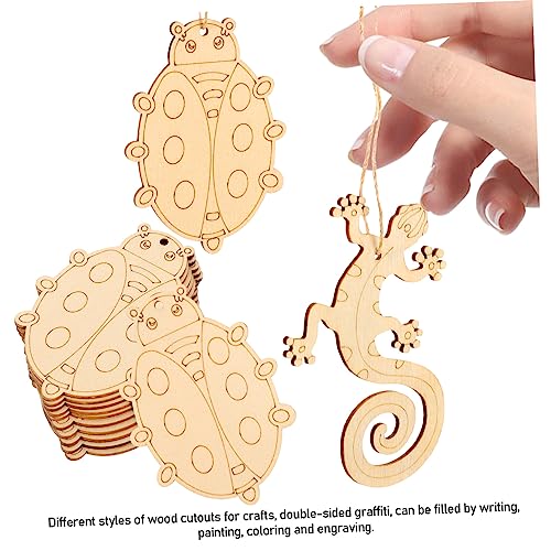 COHEALI 40pcs Wooden Dreamcatcher Arts and Crafts for Kids Dreamcatcher Kit  Wood Crafts for Kids DIY Kits Wooden Hanging Ornaments Kit Unfinished