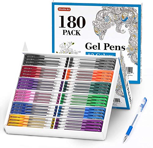 Shuttle Art 50 Pack Metallic Gel Pens, 25 Metallic Gel Pens Set with 25 Refills
