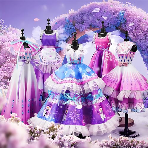 MINIFUN 600+Pcs Fashion Designer Kit for Girls, Sewing Kit with 4  Mannequins, DIY Art & Craft Activity for Kids, Girl Toys for Age 6 7 8 9 10  11 12+