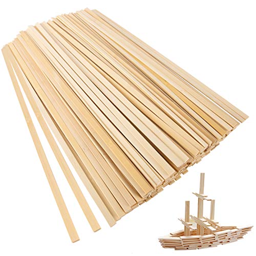 Pllieay 60 Pieces Bamboo Sticks Wooden Craft Sticks Extra Long Sticks –  WoodArtSupply