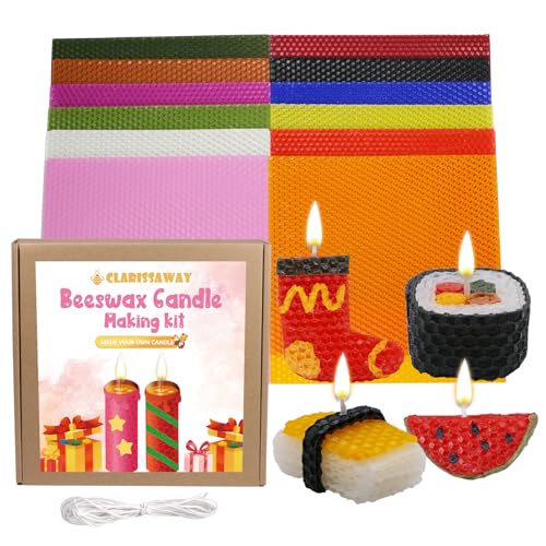 Beeswax Candle Making Kit - Natural DIY Candle Kit for Beginners (Adul –  WoodArtSupply