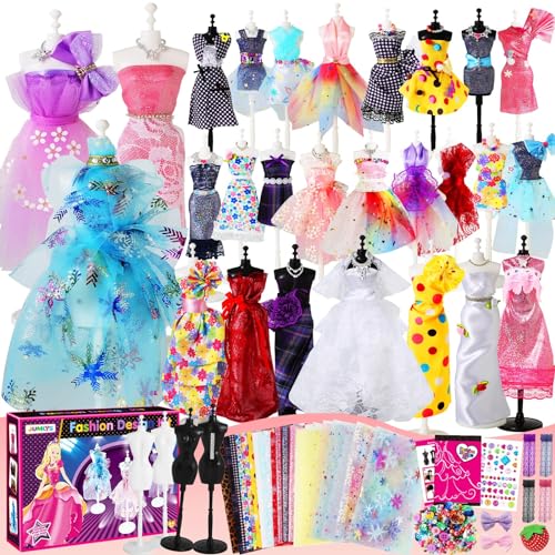 MORITA BOKUJO 650 + Pcs Fashion Designer Kit for Girls with 2 Mannequins,  Kids' Sewing Kits Creativity DIY Arts & Crafts Kit Sewing Kit for Kids