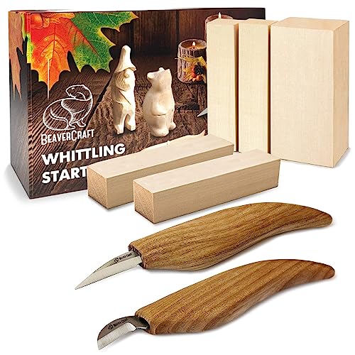  BeaverCraft Wood Carving Kit for Kids & Beginner DIY08 - Wood Whittling  Kit for Kids Woodworking Starter Kit Hobby Kits for Boys Wood Crafts  Projects DIY Gifts, Carving Set Whittling Knife