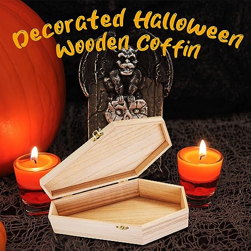 3 Pack of Unfinished Wood Coffin Trays – 8 Inch Coffin Shaped Serving Tray  Box, Ready to Paint, Great for Candy, Keys, Candles - Perfect Halloween  Craft for Kids - Wholesale Craft Outlet