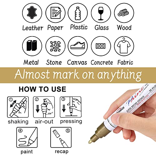  MYARTOOL Metallic Marker Pens, Silver Metallic Permanent  Markers for Artist Illustration, Crafts, Gift Card Making, Scrapbooking,  Fabric, DIY Photo Album, Value Set of 8 : Arts, Crafts & Sewing