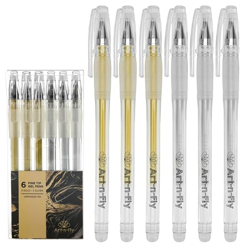 Qionew White Gel Pen Set, 3 Pack, 1mm Extra Fine Point Pens Gel Ink Pens  Opaque White Archival Ink Pens for Black Paper Drawing, Sketching