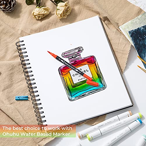 Marker Pads Art Sketchbook, Ohuhu 6.9x6.5 Mini Square Size, 120LB/200GSM  Heavy Smooth Drawing Papers, 30 Sheets/60 Pages, Hardcover Sketch Book, for  Alcohol Marker Christmas Gift