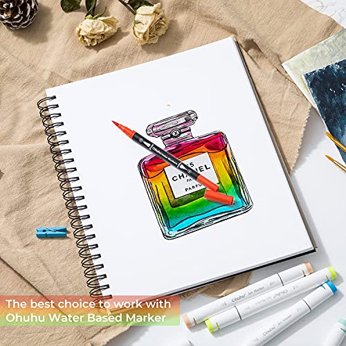 Marker Pads Art Sketchbook, Ohuhu 6.9x6.5 Mini Square Size, 120LB/200GSM  Heavy Smooth Drawing Papers, 30 Sheets/60 Pages, Hardcover Sketch Book, for  Alcohol Marker Back to School Supplies 