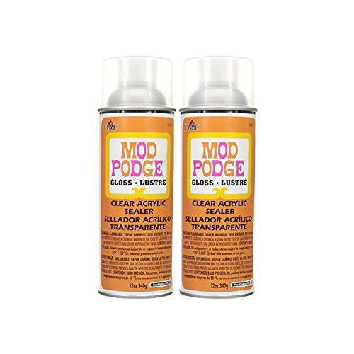 Mod Podge Spray Acrylic Sealer Matte 2-Pack, Clear Coating Matte