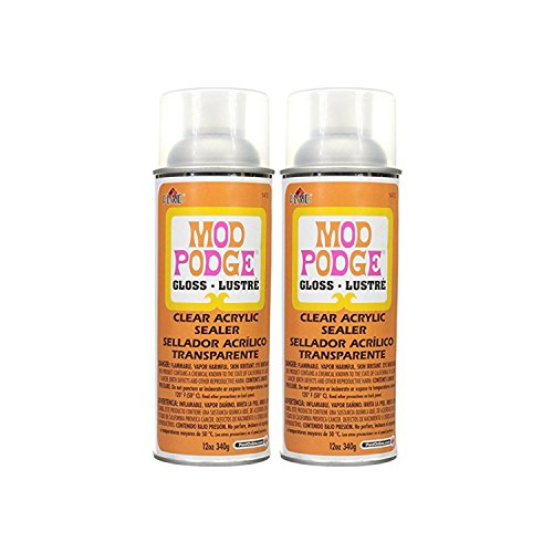 Mod Podge Spray Acrylic Sealer Glossy 2-Pack, Clear Coating Matte Paint  Sealer Spray, Spray Can Sprayer Handle 