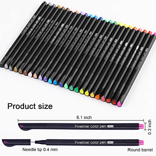 Dyvicl Fineliner Fine Point Pens, 100 Colors 0.4mm Fineliner Color Pen Set  Fine Point Markers Fine Tip Drawing Pens for Journaling Writing Note Taking