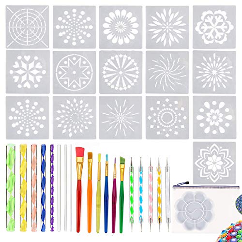 CraftDat Dotting Tools | 10pcs Mandala Dotting Tools for Painting Drawing & Art Supplies | Multiuse Dot Painting Tools for Creative Nail Art Rock