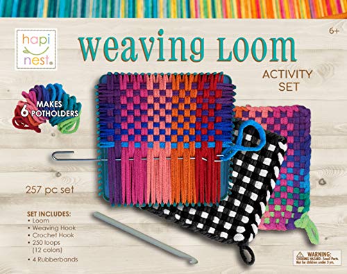 LECPOP Weaving Loom for Kids, 256PCS Craft Loops for Weaving, Make Your Own  Potholder for Beginners, DIY Christmas/Birthday Gift Knitting Loom with