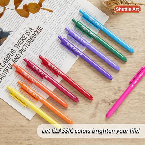 DT4JKYG Gel Ink Ball Point Pens, Shuttle Art 15 Colors Japanese