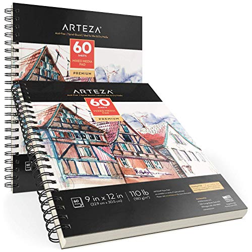 Arteza Scratch Paper, Set of 42 Sheets, 10.9 x 8.2 Inches, Includes 4  Unique Patterns, 4 Scratchers, 4 Stencils, 4 Post Cards, Art Supplies for  Craft