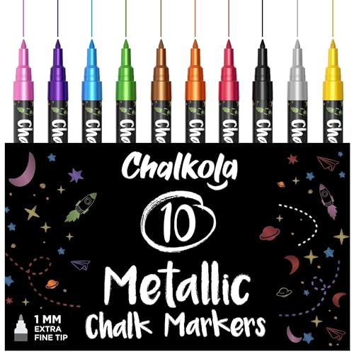  Blami Arts Chalk Markers 8 Pens Set - Neon Vibrant Chalkboard  Markers - Non-Toxic Water-based Liquid Chalk Markers with Reversible Tips  and Erasing Sponge Included, white, BL606-1 : Arts, Crafts