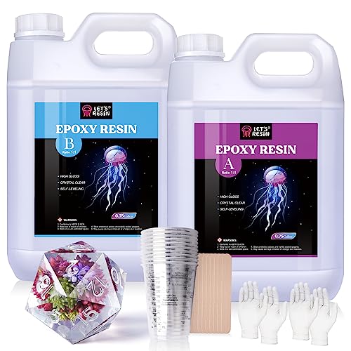 Epoxy Resin Kit - 1 Gallon Clear Resin Epoxy with Pigment, Glitter, Self  Leveling Easy Mix 1:1 Casting Resin and Hardener, Resin Art Supplies for  River Table Tops, Jewelry Projects, Mold Casting - Yahoo Shopping