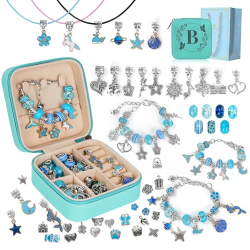  Girls Charm Bracelet Making Kit: Girl Toys Make Jewelry  Supplies Set Unicorn DIY Craft Art Set Charm Bracelets Kits Creative  Birthday Gifts for Girl Age 6 7 8 9 10 11