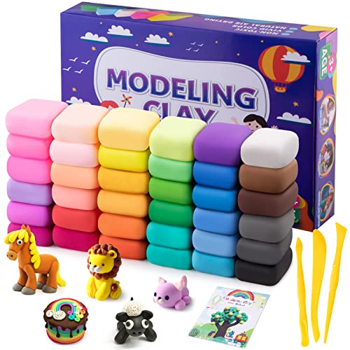 Modeling Clay Kit - 36 Colors Air Dry Magic Clay, DIY Molding Clay with  Sculpting Tools, Kids Art Crafts Best Gift for Boys & Girls Age 3-12 Year  Old