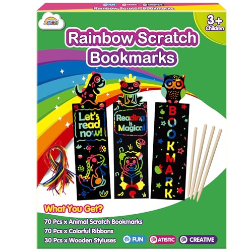 Melissa & Doug Scratch Art Bookmark Party Pack Activity Kit - 12